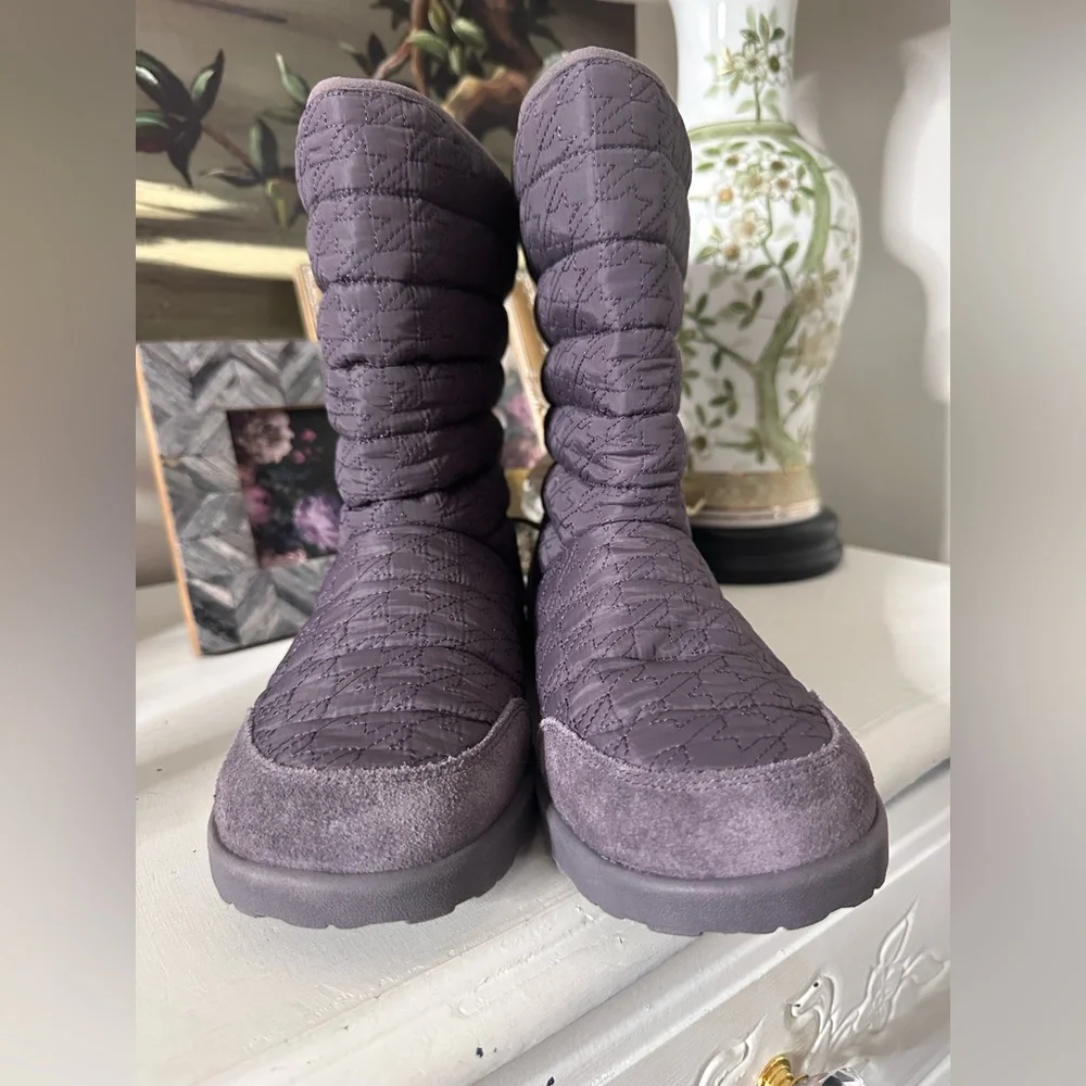 UGG Kids Quilted Purple Boots